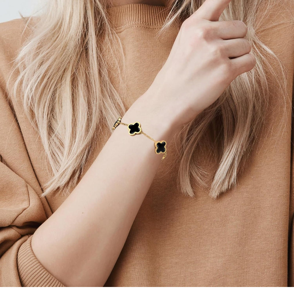 Gold Plated Clover Bracelet