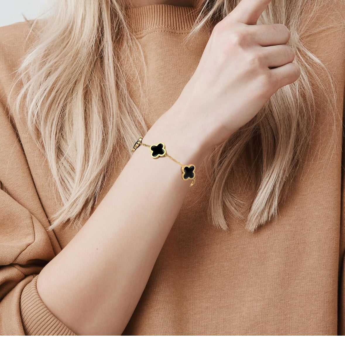 Gold Plated Clover Bracelet