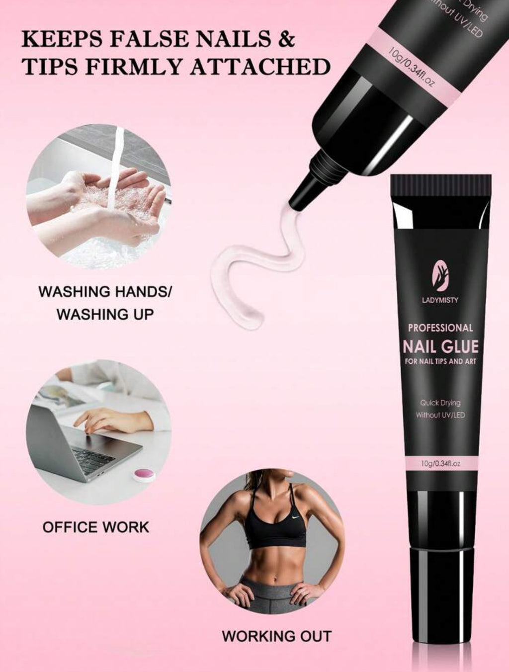 Gelly Press On Nail Glue & Remover Kit