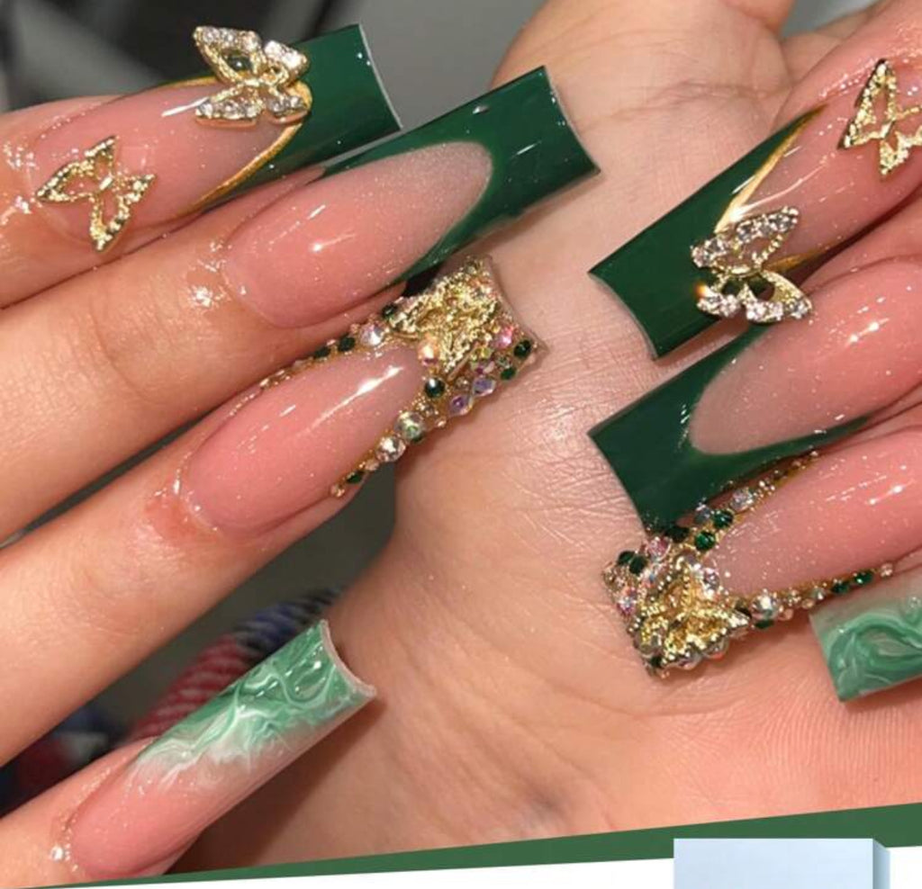 Butterflies Green and Gold