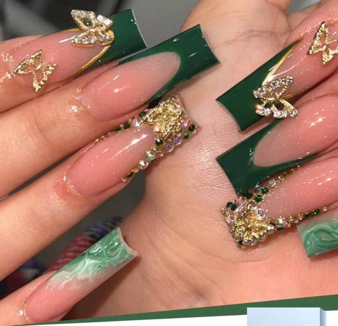 Butterflies Green and Gold