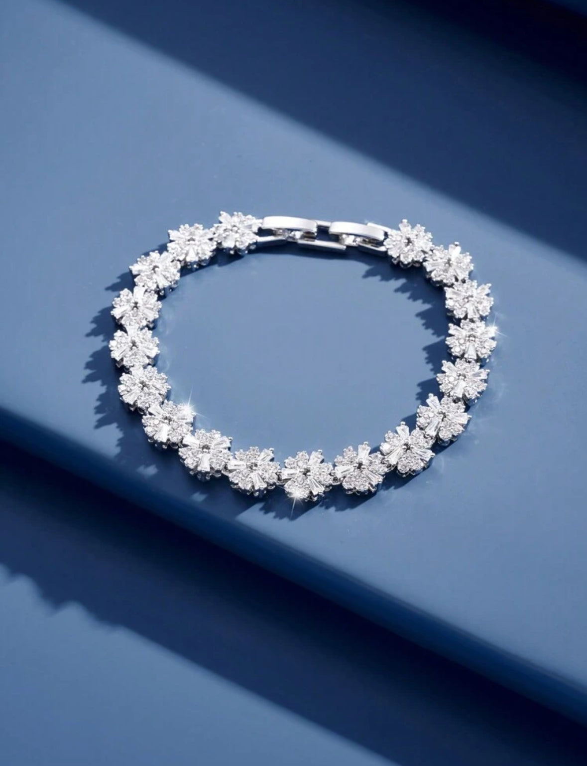 White Gold Flower Bracelet