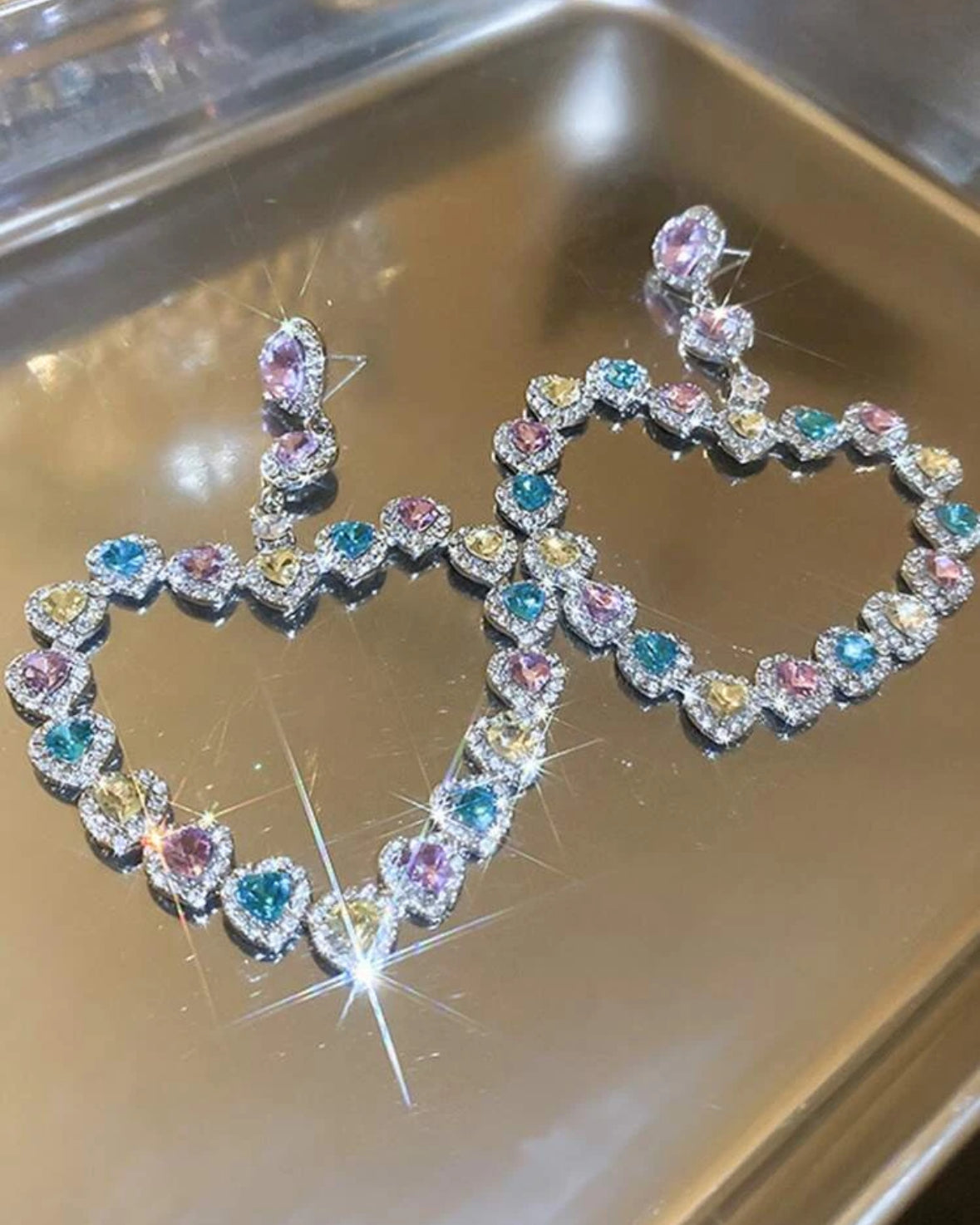 Fancy Heart Shaped Earrings