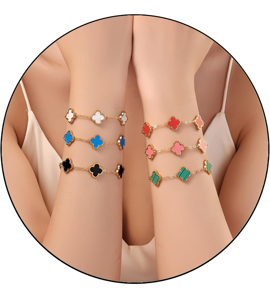 Gold Plated Clover Bracelet