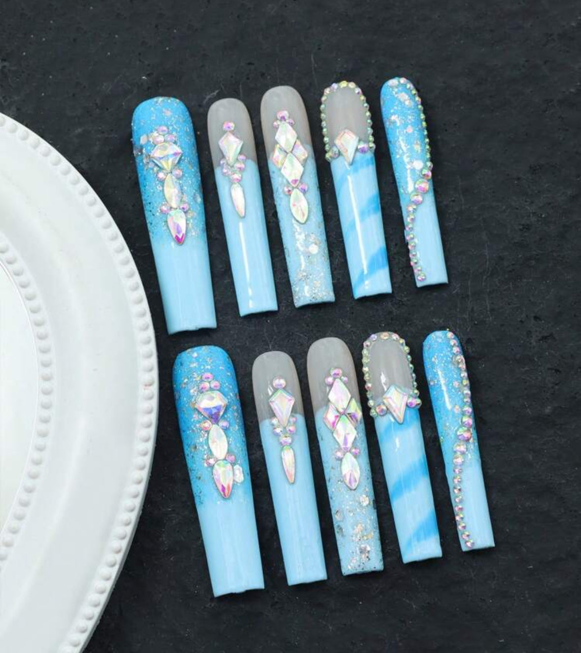 Pastel Pressed Sky Blue